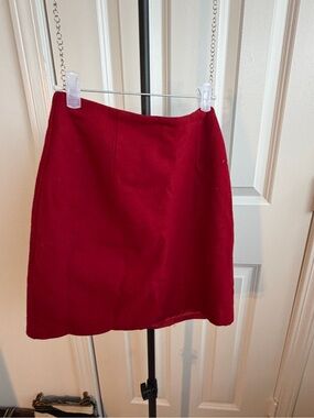 Ilyse Hart Ltd skirt vintage red wool size 8 petite classic career holiday